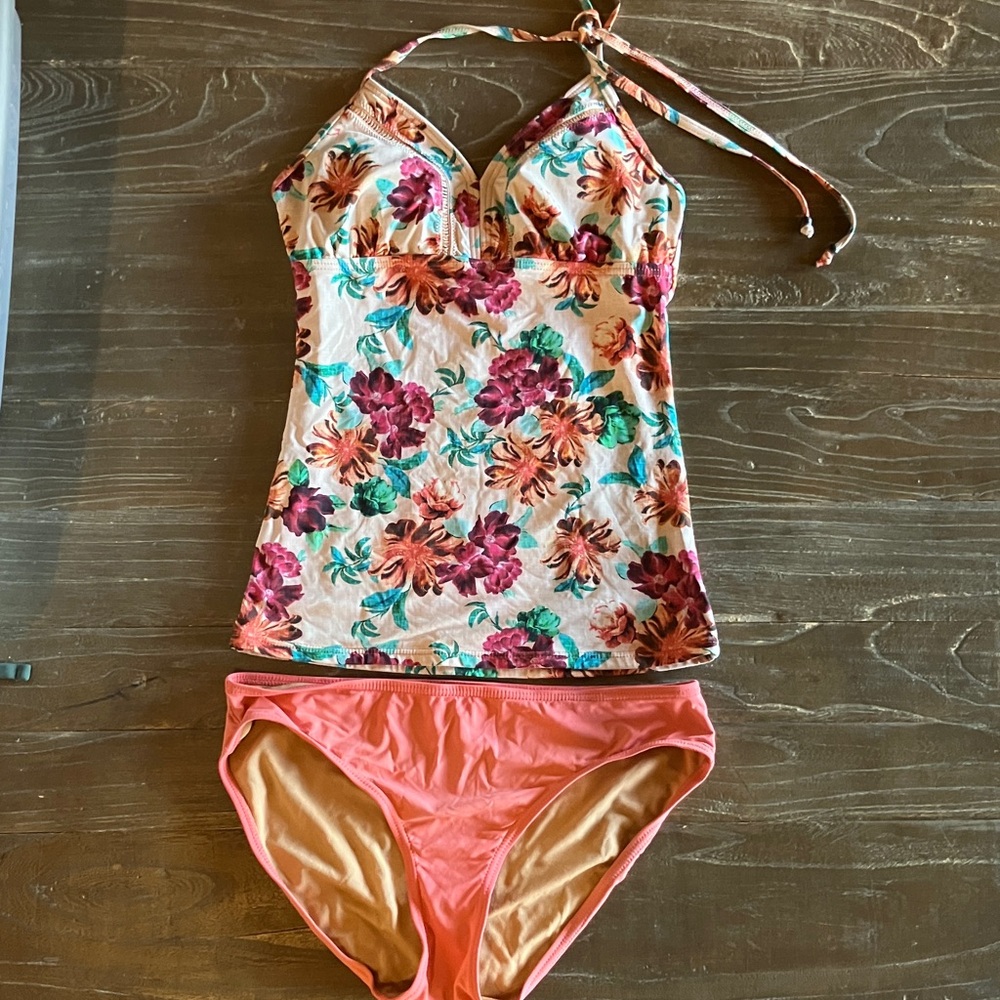 Floral Print Halter Bikini Set
